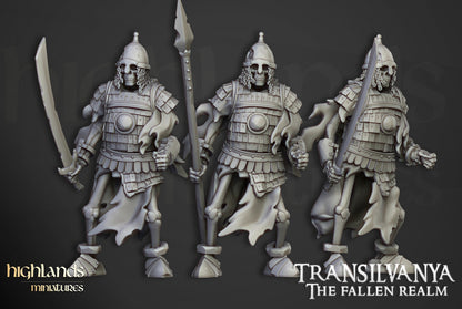 Transilvanya Skeleton Boyar Guard 15x - Highlands Miniatures