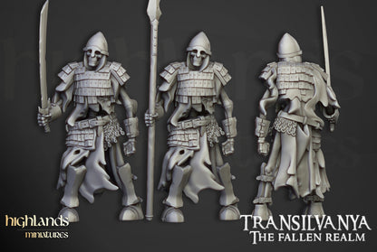 Transilvanya Skeleton Boyar Guard 15x - Highlands Miniatures