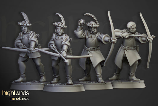 Sunland Bowmen Militia 4x - Highlands Miniatures