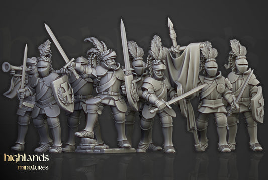 Sunland Knights on Foot 10x - Highlands Miniatures