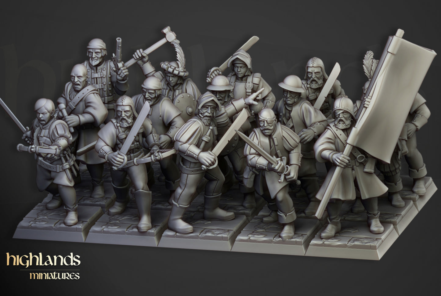 Sunland Militia 15x- Highlands Miniatures