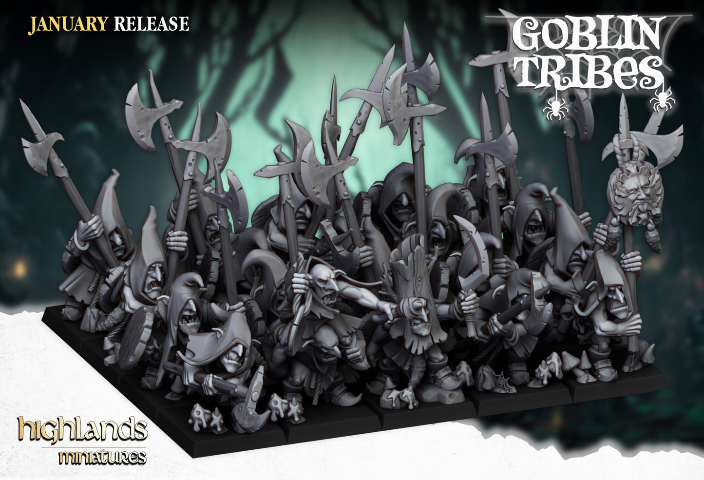 Swamp Goblin with Pikes 20x - Highlands Miniatures