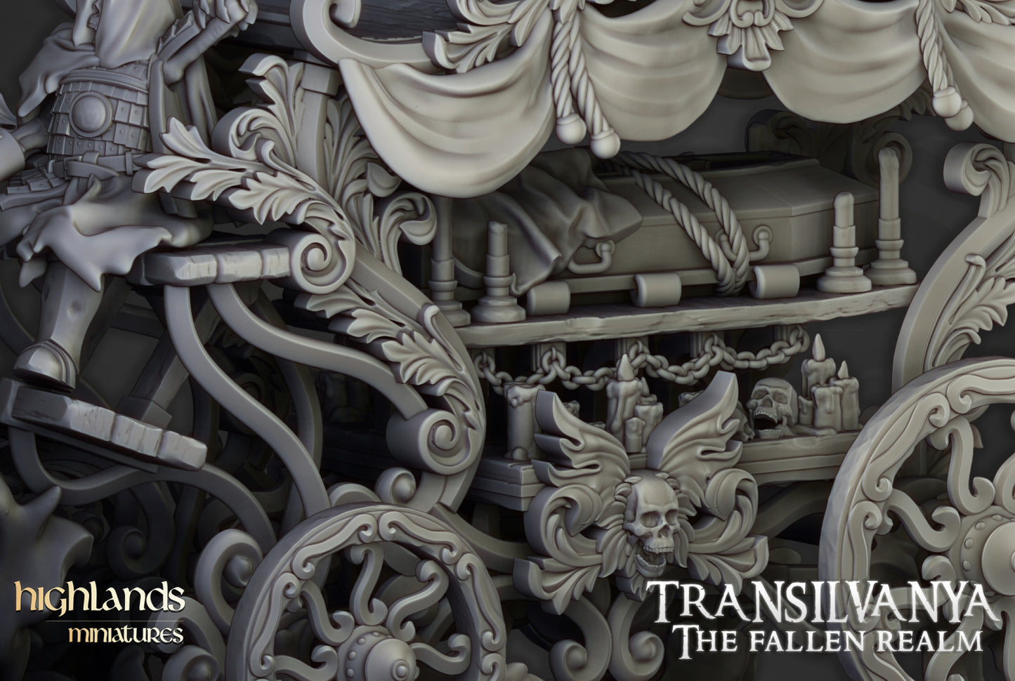Transilvanya Undead Boyar Chariot - Highlands Miniatures