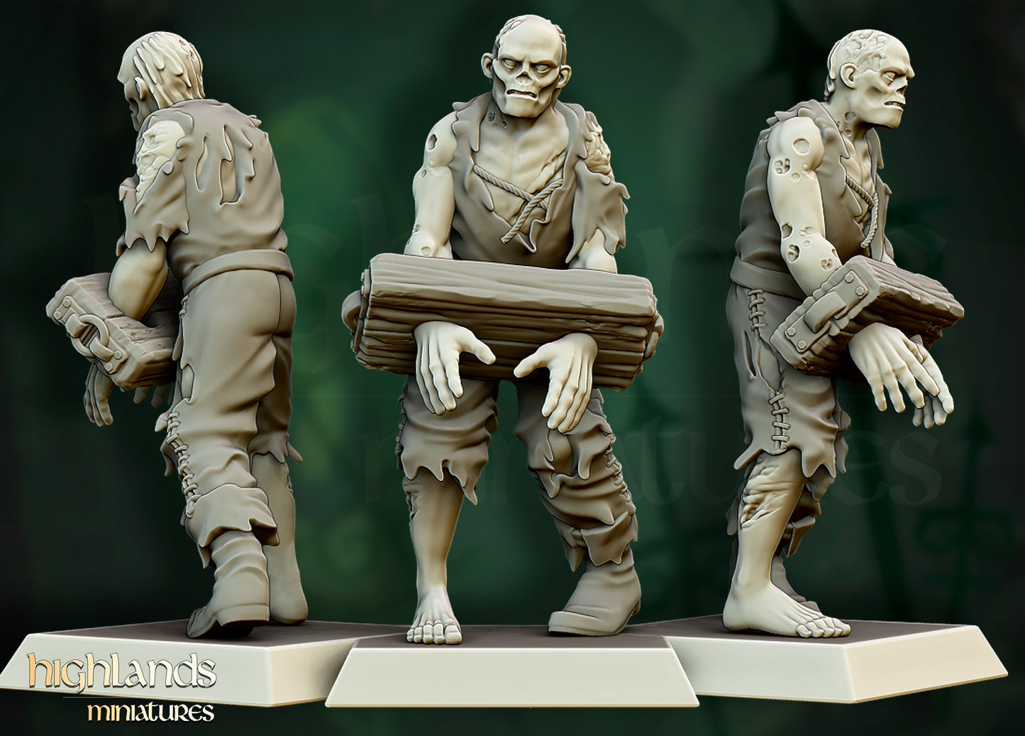 Transilvanya  Zombie Villagers 8x - Highlands Miniatures