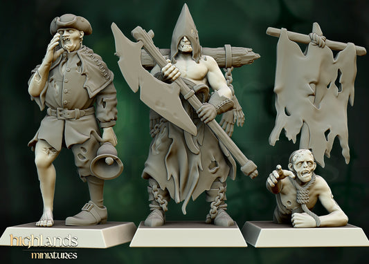 Transilvanya Zombie Command Group 3x - Highlands Miniatures