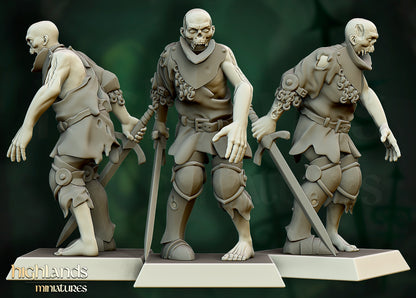 Transilvanya  Zombie Warriors 5x - Highlands Miniatures