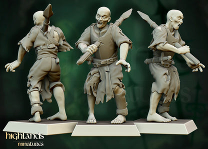 Transilvanya  Zombie Warriors 5x - Highlands Miniatures
