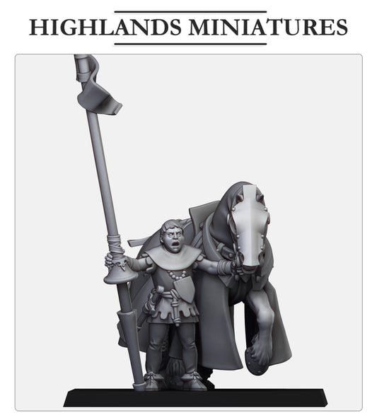 Gallia squire holding a horse Fillers & Heroes - Highlands Miniatures
